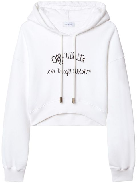 Off-White embroidered-logo hoodie - zdjęcie produktu nr 1