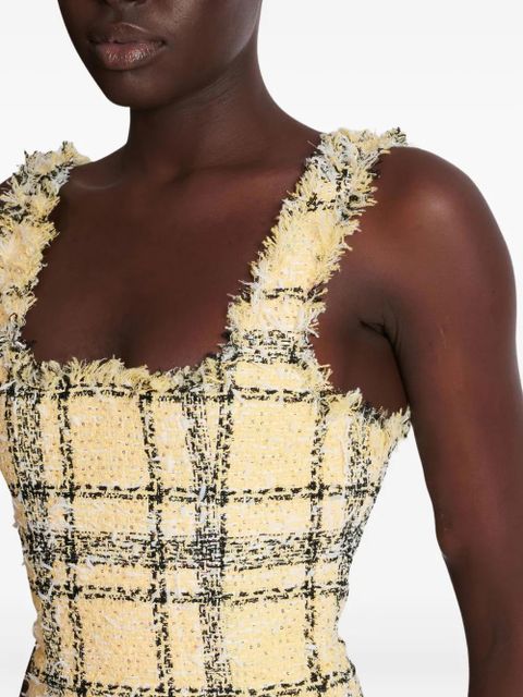 Balmain tweed mini dress - Yellow