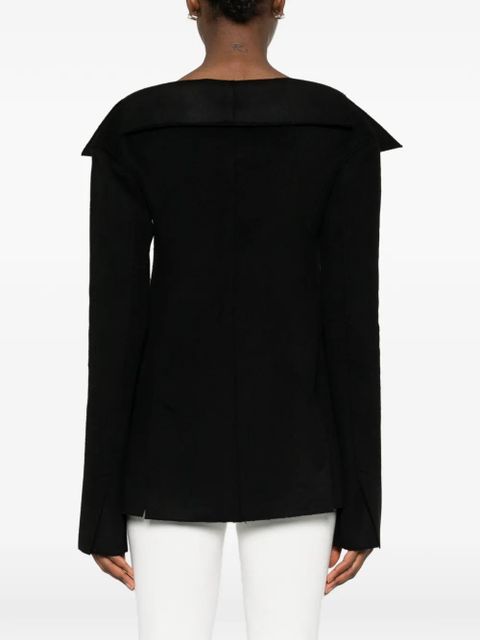 TOTEME open collar jacket - Black