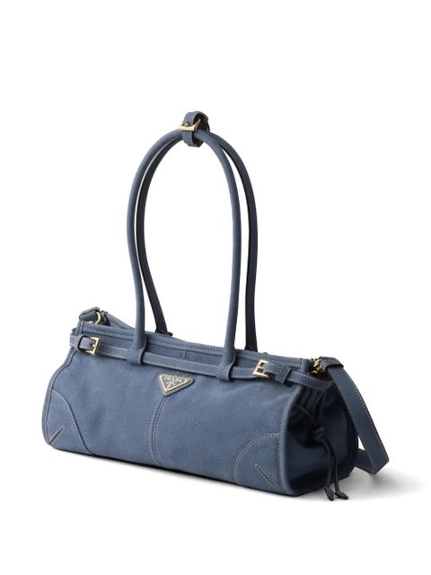 Prada Bonnie medium nubuck leather handbag - Blue