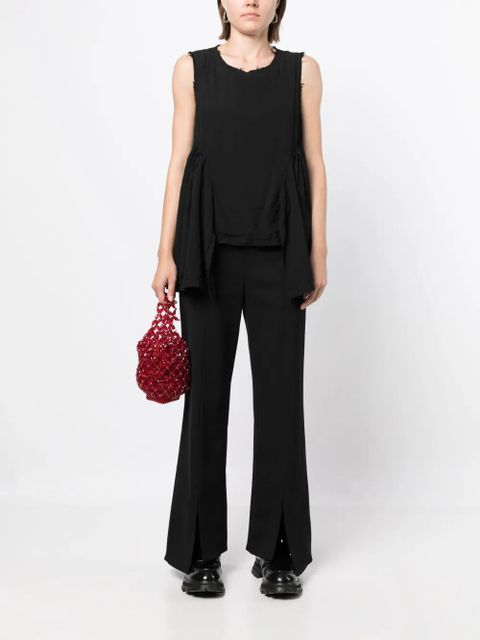 Comme Des Garçons ruffle-detailing sleeveless top - Black - zdjęcie produktu nr 2