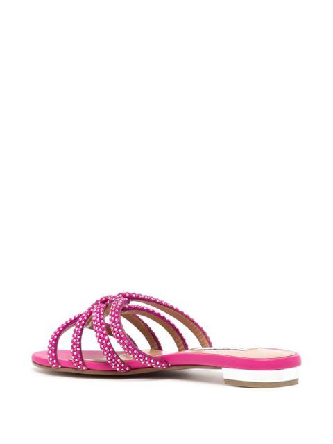 Aquazzura crystal-embellished flat sandals - Pink - zdjęcie produktu nr 2