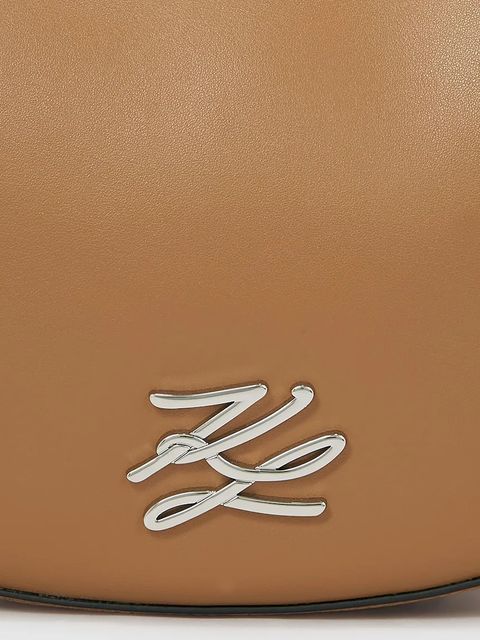 Karl Lagerfeld torebka skórzana K/AUTOGRAPH kolor brązowy A2W30019