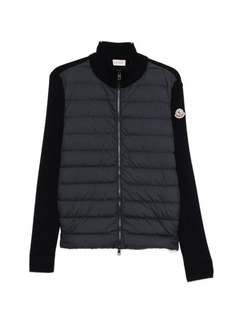 Moncler zip ribbed cardigan - Blue - zdjęcie produktu nr 1