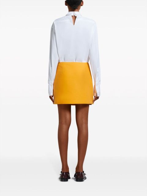 Marni pleated cotton miniskirt - Yellow - zdjęcie produktu nr 2