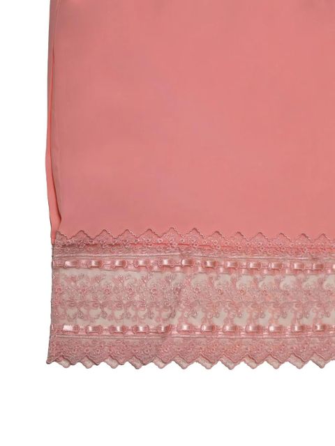 Simone Rocha lace-trim midi skirt - Pink