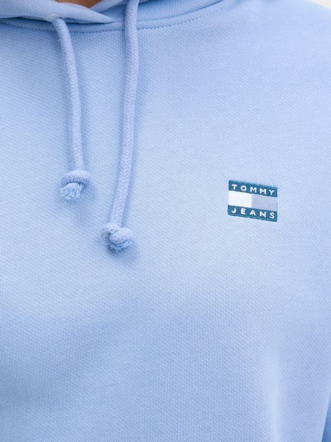 Tommy Jeans bluza bawełniana damska kolor beżowy z kapturem DW0DW19414