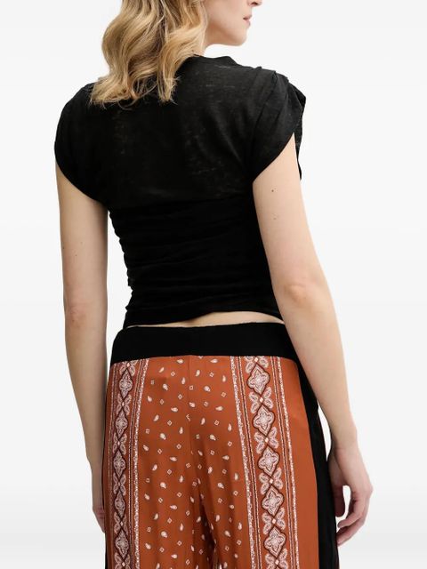 PINKO V-neck puff-sleeve top - Black