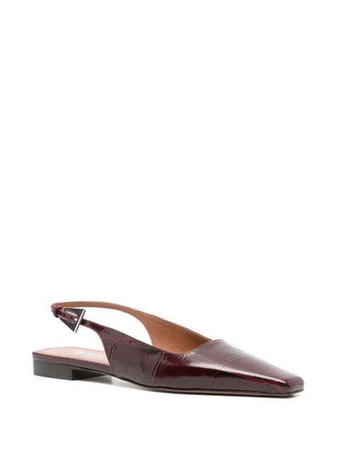 Paris Texas embossed-crocodile ballet flats - Red - zdjęcie produktu nr 2