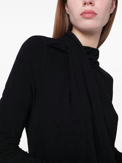 ENTIRE STUDIOS draped-collar blouse - Black