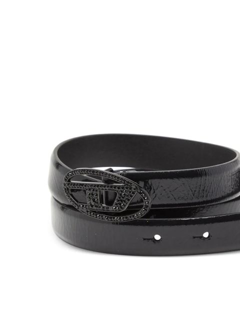 Diesel B-1dr Strass 20 logo-buckle belt - Black - zdjęcie produktu nr 2