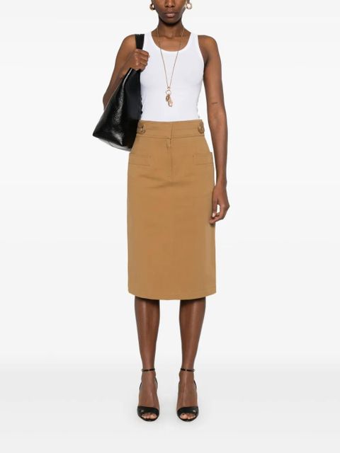 Chloé twill midi skirt - Brown - zdjęcie produktu nr 2