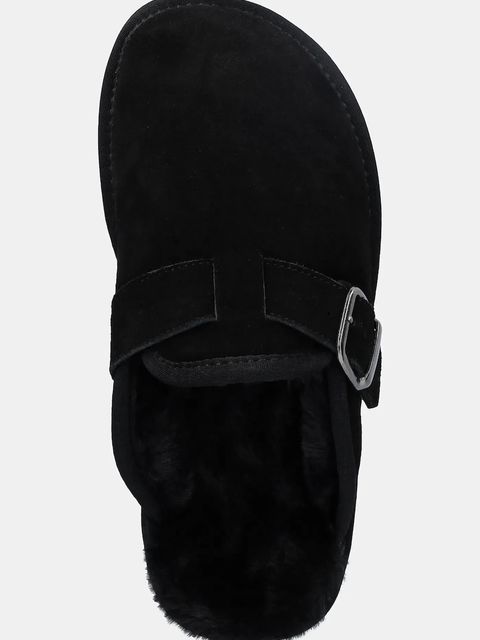 Answear.LAB kapcie zamszowe kolor czarny