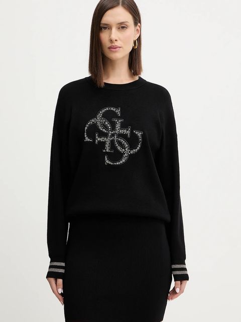 Guess sweter SYLVIE damski kolor czarny lekki W5BR42 Z26I2 - zdjęcie produktu nr 1