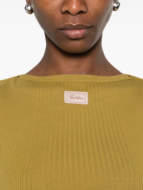 Jean Paul Gaultier ribbed label T-shirt - Green