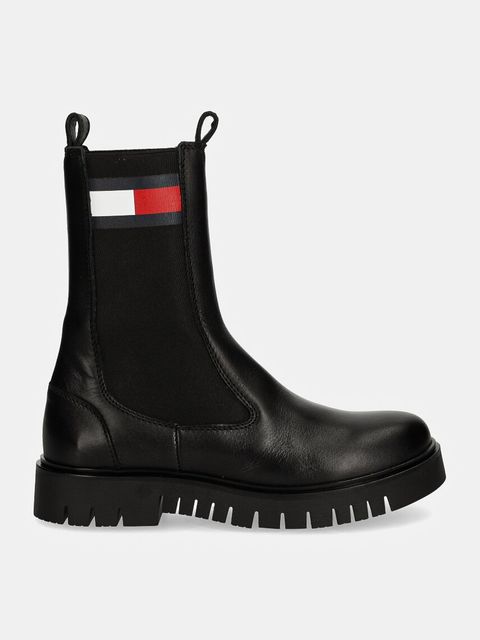 Tommy Jeans sztyblety skórzane TJW LONG CHELSEA BOOT - zdjęcie produktu nr 2