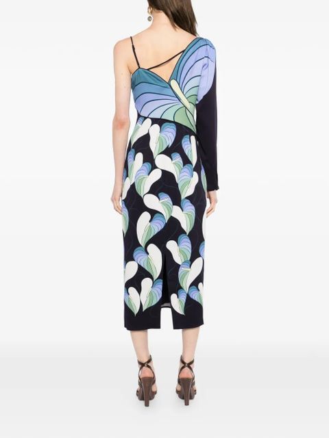 FARM Rio graphic-print midi dress - Black