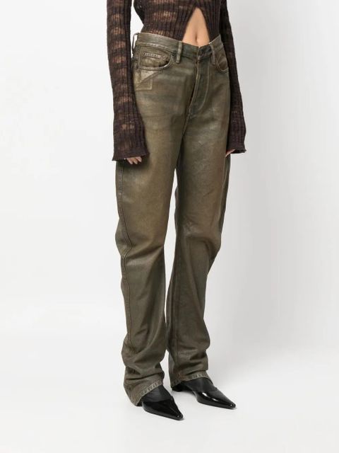 Acne Studios relaxed fit coated jeans - Brown