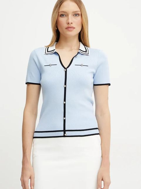 Morgan sweter MTOI damskie kolor niebieski lekki MTOI - zdjęcie produktu nr 1