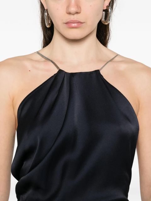 Victoria Beckham chain-halterneck gown - Blue
