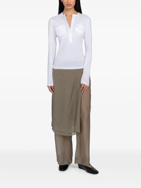 Paloma Wool Nestor flap-pocket long-sleeved T-shirt - White