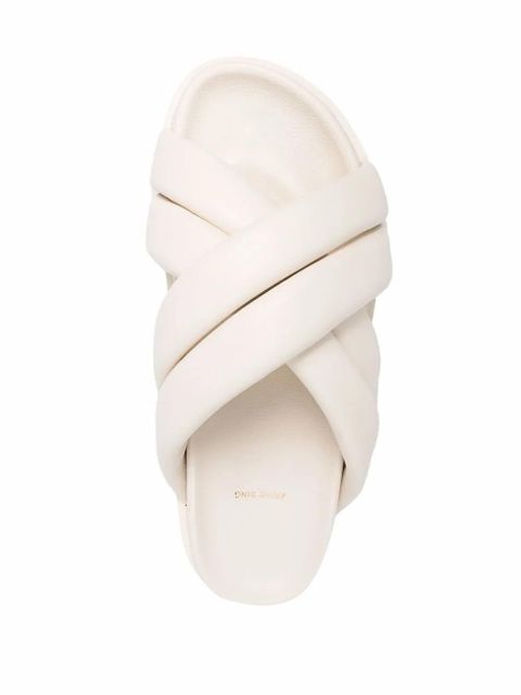 ANINE BING Lizzie crossover-strap sandals - Neutrals