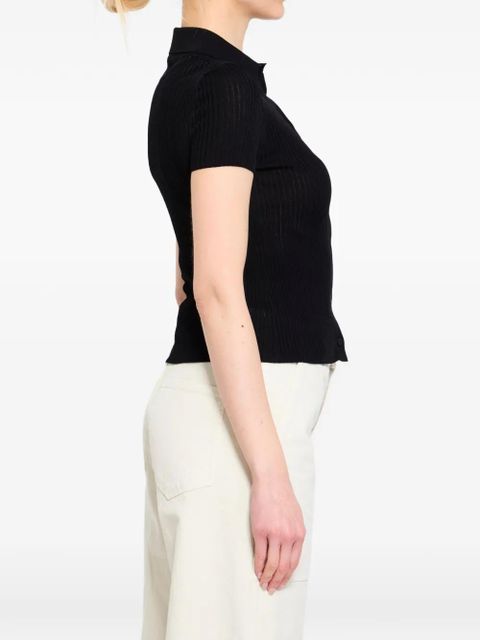 Balenciaga ribbed short-sleeves shirt - Black