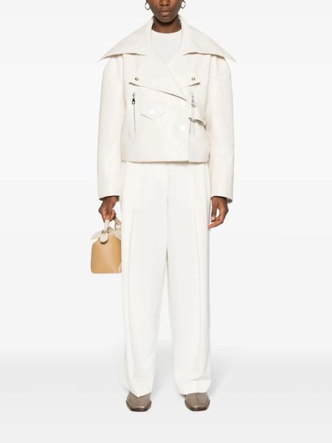 Nanushka Ado cropped biker jacket - White - zdjęcie produktu nr 2