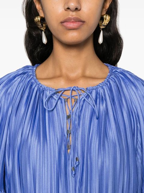 Lanvin charmeuse plissé blouse - Purple