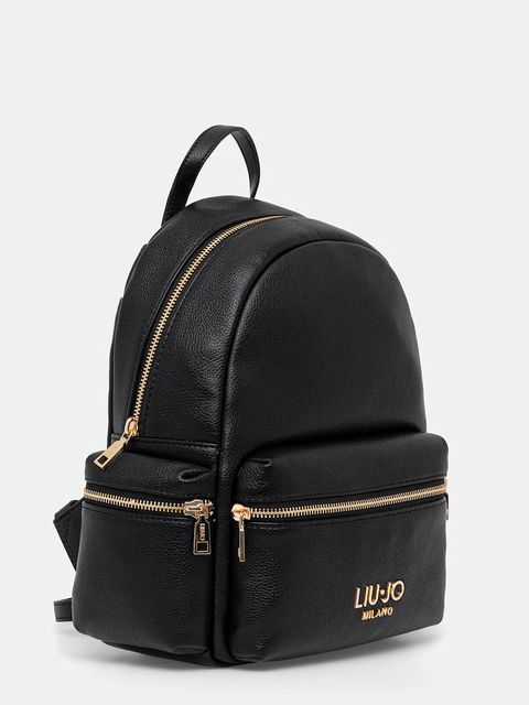 Liu Jo plecak damski kolor czarny mały z aplikacją AF5136.E0058