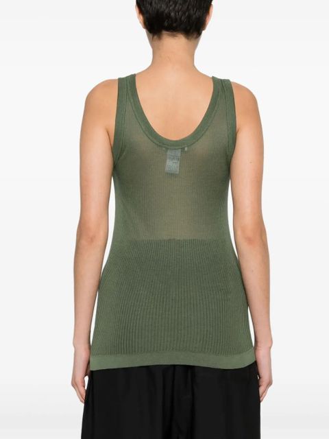 LEMAIRE semi-sheer tank top - Green