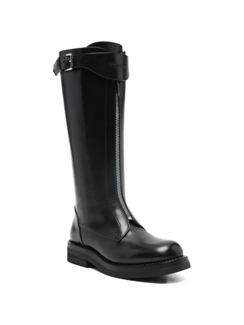 Alexander McQueen Countryside buckle leather knee boot - Black - zdjęcie produktu nr 2