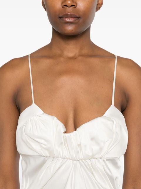 Jil Sander satin midi dress - White