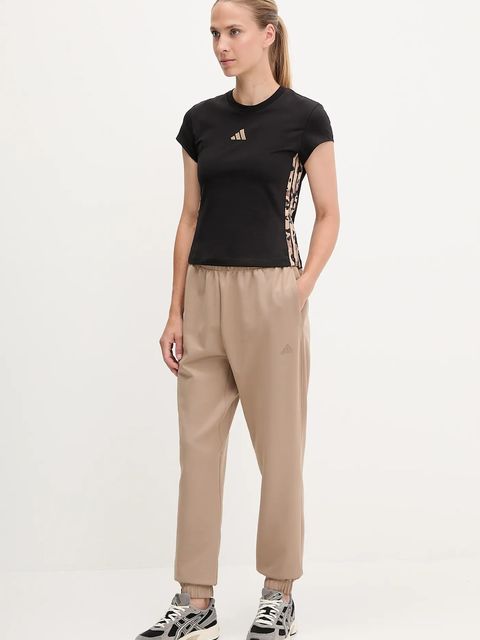 adidas Performance spodnie treningowe Motion Essentials damskie kolor brązowy gładkie JY2813 - zdjęcie produktu nr 2