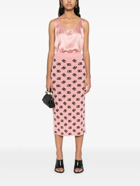 Dolce & Gabbana DNA DG-jacquard pencil skirt - Pink - zdjęcie produktu nr 2
