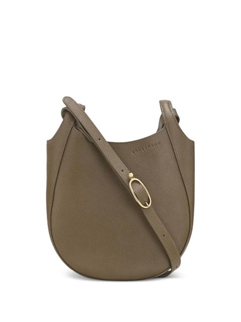 Longchamp small Le Foulonné grained leather cross body bag - Green - zdjęcie produktu nr 1