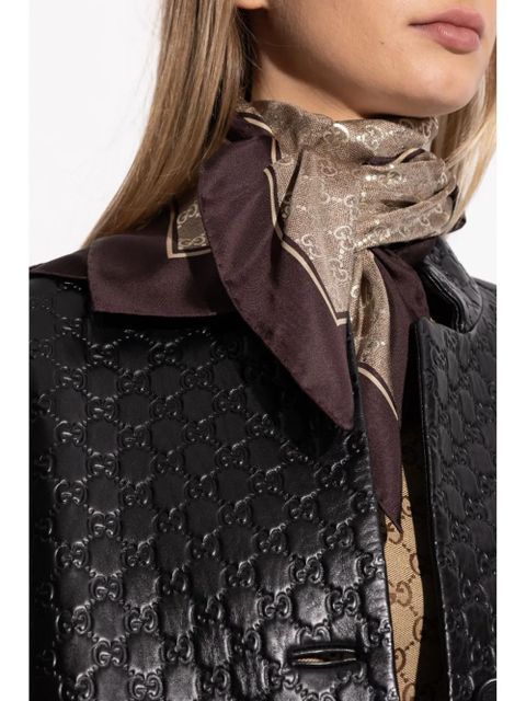 Gucci GG silk scarf - Brown - zdjęcie produktu nr 2