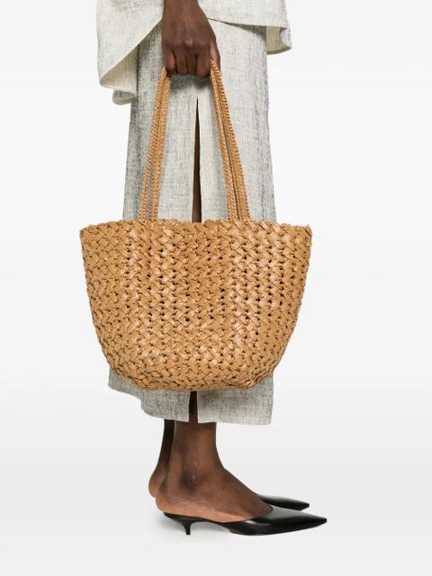 The Row Estelle woven tote bag - Brown