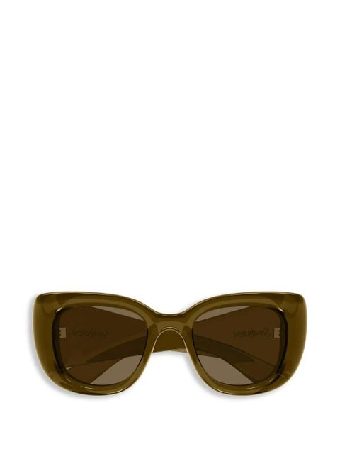 Saint Laurent Eyewear Howl cat-eye sunglasses - Green - zdjęcie produktu nr 1