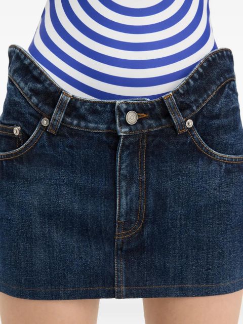 Jean Paul Gaultier The Curved denim mini skirt - Blue