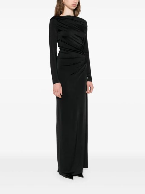 Victoria Beckham cowl-neck draped maxi dress - Black