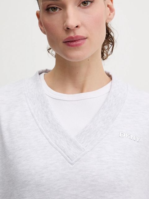Dkny bluza damska kolor szary z nadrukiem DP6T1644
