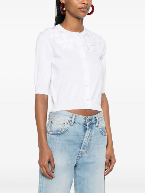 Valentino Garavani embroidered cotton cardigan - White