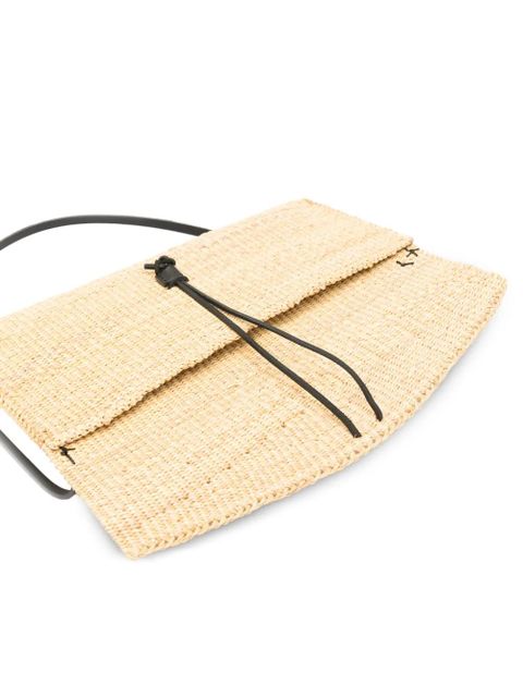 Muun Motto woven straw shoulder bag - Neutrals