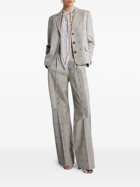 ETRO jacquard Prince of Wales trousers - Neutrals - zdjęcie produktu nr 2