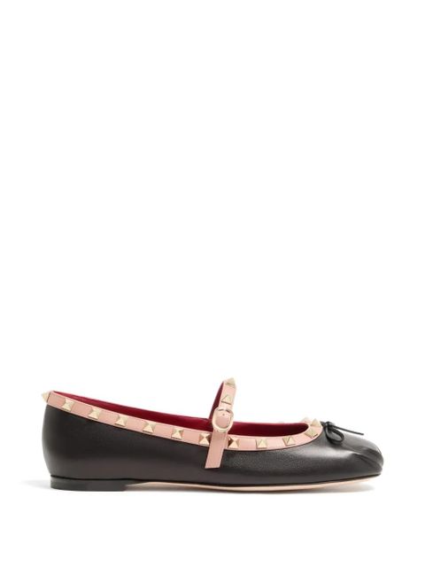 Valentino Garavani Mary-Jane Rockstud nappa ballerinas 05 mm - Black - zdjęcie produktu nr 1