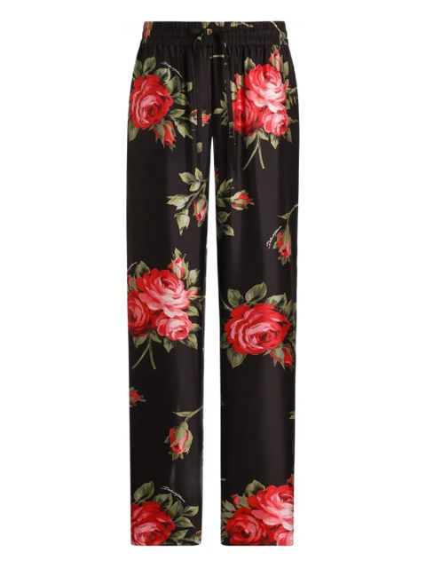 Dolce & Gabbana floral trousers - Black - zdjęcie produktu nr 1