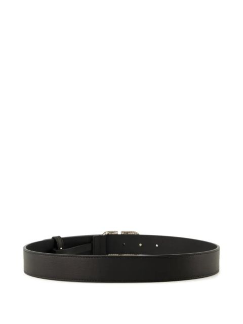 Valentino Garavani VLogo Signature crystal-embellished belt - Black - zdjęcie produktu nr 2