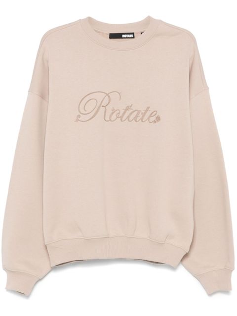 ROTATE BIRGER CHRISTENSEN logo-embroidered sweatshirt - Neutrals - zdjęcie produktu nr 1