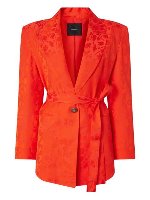 PINKO floral-pattern belted blazer - Orange - zdjęcie produktu nr 1